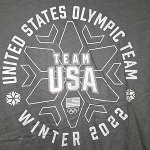 Team USA Winter Olympics 2022 Graphic T-Shirt Black Adult XL Extra Large